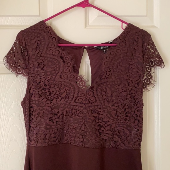 Deep Purple Lace Cocktail Dress - Picture 5 of 7